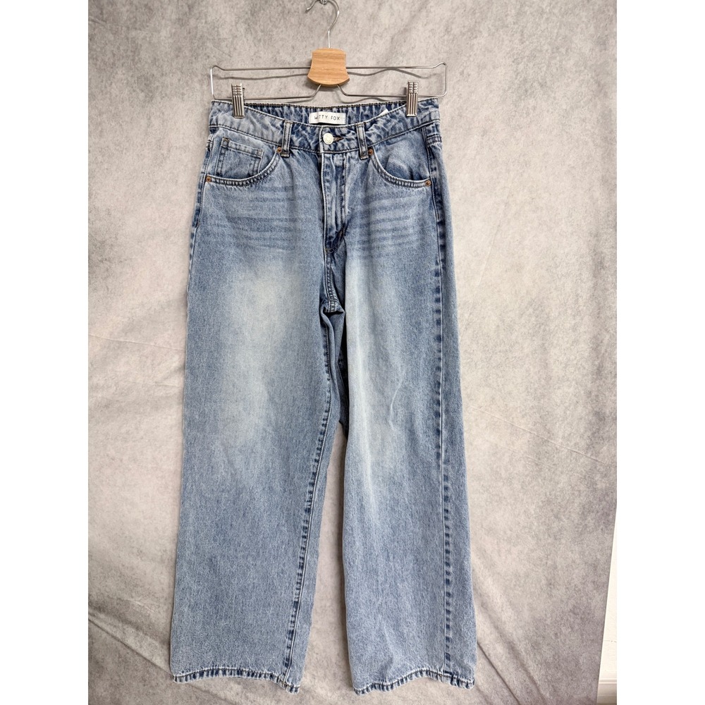 Witty Fox Light Wash High Waisted Wide Leg Denim Jeans Size 7/28